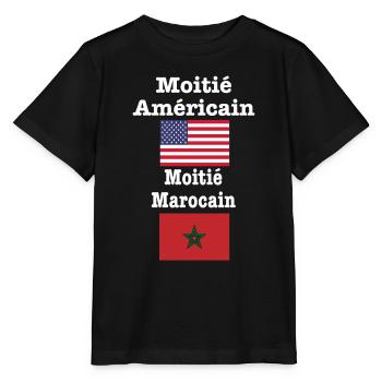 Moitié Américain moitié Marocain - T-shirt bio MINI CREATOR Stanley/Stella Enfant - noir - Devant - Mikhail (115cm)