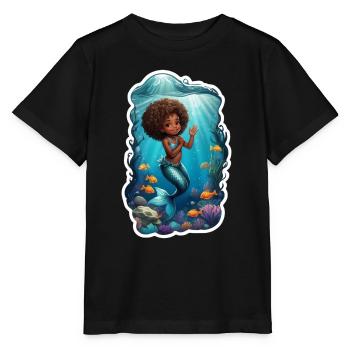 Idée cadeau sirène Waterman - T-shirt bio MINI CREATOR Stanley/Stella Enfant - noir - Devant - Mikhail (115cm)