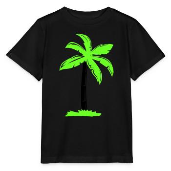 palmier - T-shirt bio MINI CREATOR Stanley/Stella Enfant - noir - Devant - Mikhail (115cm)