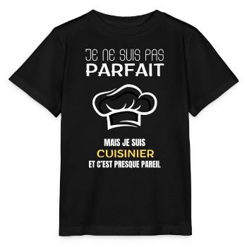 Ich bin nicht perfekt, aber ich bin ein Koch - Stanley/Stella Kinder T-Shirt MINI CREATOR  - Schwarz - Vorne - Mikhail (115cm)