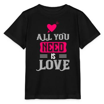 Tout ce dont vous avez besoin, c’est d’amour - T-shirt bio MINI CREATOR Stanley/Stella Enfant - noir - Devant - Mikhail (115cm)