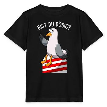 Bist Du Dösig Möwe Norddeutschland - Stanley/Stella Kinder T-Shirt MINI CREATOR  - Schwarz - Vorne - Mikhail (115cm)