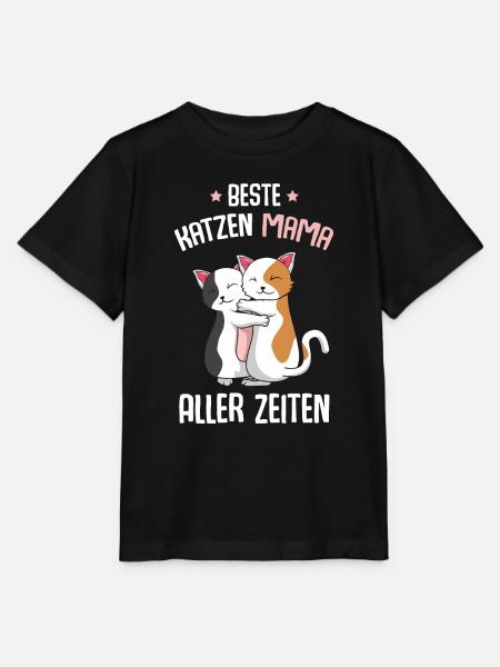 Beste Katzenmama - Stanley/Stella Kinder T-Shirt MINI CREATOR - Schwarz