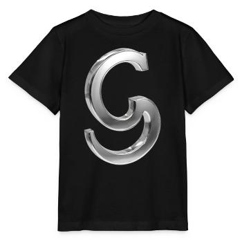 Chrome ,, S " Métallisé - T-shirt bio MINI CREATOR Stanley/Stella Enfant - noir - Devant - Mikhail (115cm)