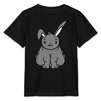 Gros Lapin Assis En Surpoids Gros Affamé Drôle - T-shirt bio MINI CREATOR Stanley/Stella Enfant - noir - Devant - Mikhail (115cm)