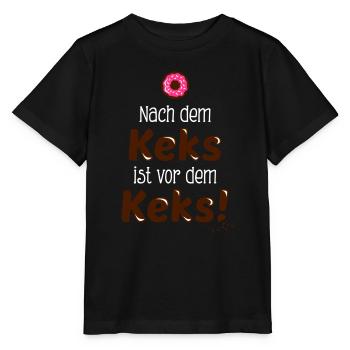 Nach dem Keks ist vor dem Keks - Spruch - Stanley/Stella Kinder T-Shirt MINI CREATOR  - Schwarz - Vorne - Mikhail (115cm)