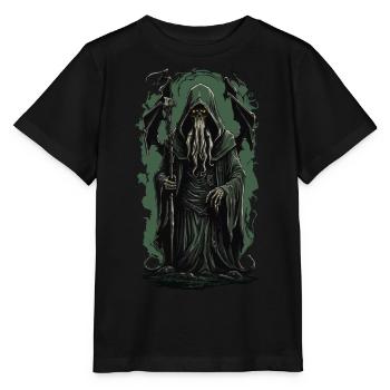 Mage Cthulhu Halloween Horreur des profondeurs - T-shirt bio MINI CREATOR Stanley/Stella Enfant - noir - Devant - Mikhail (115cm)