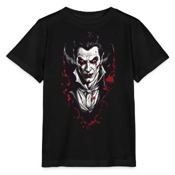 Nostalgic Vampire Retro Horror Aesthetic Design - Stanley/Stella MINI CREATOR Kids’ T-Shirt - black - Front - Mikhail (115cm)