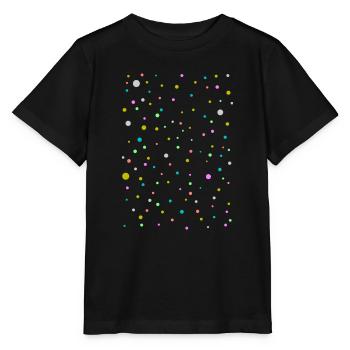 Bunte Punkte, Schön, Modisches Design - Stanley/Stella Kinder T-Shirt MINI CREATOR  - Schwarz - Vorne - Mikhail (115cm)