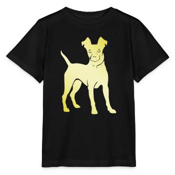 Pinscher Hund Silhouette - Stanley/Stella Kinder T-Shirt MINI CREATOR  - Schwarz - Vorne - Mikhail (115cm)