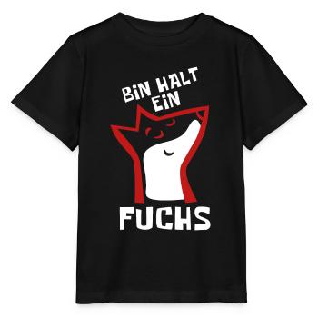 Bin halt ein Fuchs - schlau und clever - Stanley/Stella Kinder T-Shirt MINI CREATOR  - Schwarz - Vorne - Mikhail (115cm)