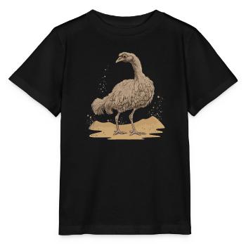 Oiseau autruche - T-shirt bio MINI CREATOR Stanley/Stella Enfant - noir - Devant - Mikhail (115cm)