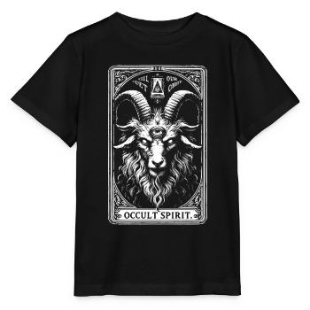 Baphomet Okkulter Geist - Stanley/Stella Kinder T-Shirt MINI CREATOR  - Schwarz - Vorne - Mikhail (115cm)