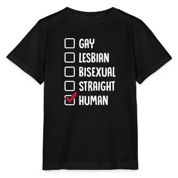 Gay Lesbienne Bisexuelle Hétéro Humain - T-shirt bio MINI CREATOR Stanley/Stella Enfant - noir - Devant - Mikhail (115cm)