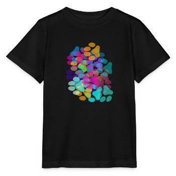 Pfote,Pfoten, Tatze, Fußabdrücke,katzenpfote - Stanley/Stella Kinder T-Shirt MINI CREATOR  - Schwarz - Vorne - Mikhail (115cm)