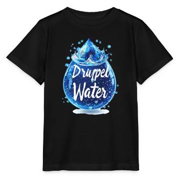 gouttes d’eau - T-shirt bio MINI CREATOR Stanley/Stella Enfant - noir - Devant - Mikhail (115cm)