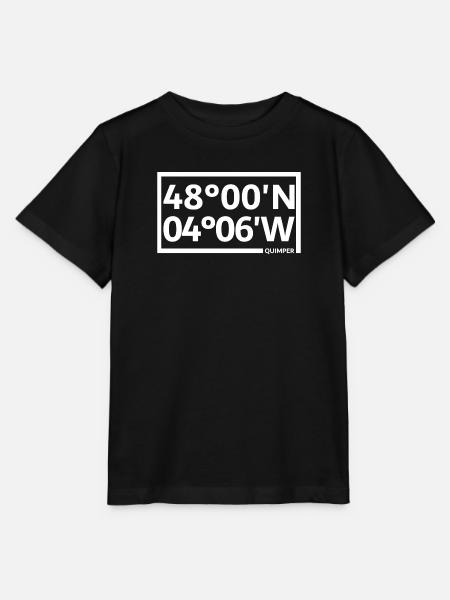 Coordonnées de Quimper - T-shirt bio MINI CREATOR Stanley/Stella Enfant - noir