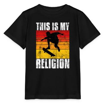 This is My Religion Skateboard Skate Skateboarder - T-shirt bio MINI CREATOR Stanley/Stella Enfant - noir - Devant - Mikhail (115cm)