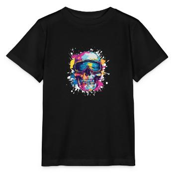 Ski Ski Goggles Skull - Stanley/Stella MINI CREATOR Kids’ T-Shirt - black - Front - Mikhail (115cm)