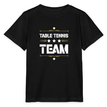 Table Tennis Team - Stanley/Stella Kinder T-Shirt MINI CREATOR  - Schwarz - Vorne - Mikhail (115cm)