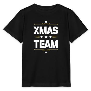 Xmas Team - Stanley/Stella Kinder T-Shirt MINI CREATOR  - Schwarz - Vorne - Mikhail (115cm)