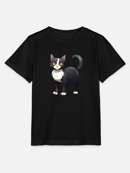 Katze Niedlich - Stanley/Stella Kinder T-Shirt MINI CREATOR  - Schwarz