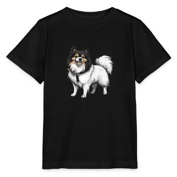 Chien de Poméranie - T-shirt bio MINI CREATOR Stanley/Stella Enfant - noir - Devant - Mikhail (115cm)