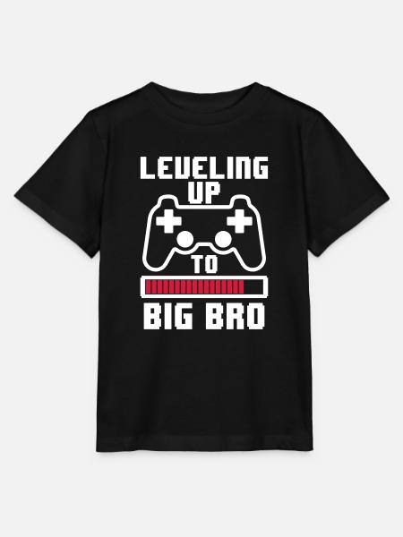 Leveling up to big Brother - Gamer großer Bruder - T-shirt MINI CREATOR barn från Stanley/Stella - svart