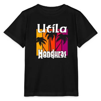 Utila Honduras - Stanley/Stella Kinder T-Shirt MINI CREATOR  - Schwarz - Vorne - Mikhail (115cm)