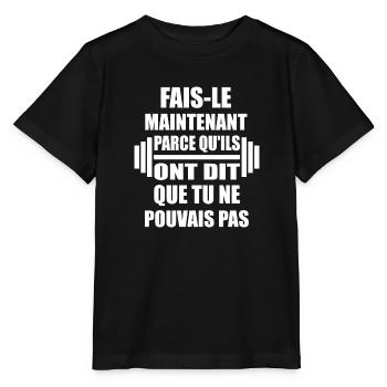 Fais-le maintenant parce qu'ils ont dit t-shirt - T-shirt bio MINI CREATOR Stanley/Stella Enfant - noir - Devant - Mikhail (115cm)