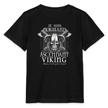 NORMAND et viking Normandie - T-shirt bio MINI CREATOR Stanley/Stella Enfant - noir - Devant - Mikhail (115cm)