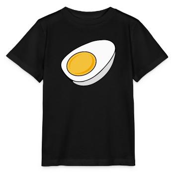Ei gekocht zur Hälfte geteilt - Stanley/Stella Kinder T-Shirt MINI CREATOR  - Schwarz - Vorne - Mikhail (115cm)