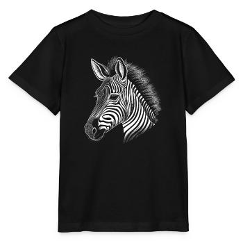 Zèbre - T-shirt bio MINI CREATOR Stanley/Stella Enfant - noir - Devant - Mikhail (115cm)