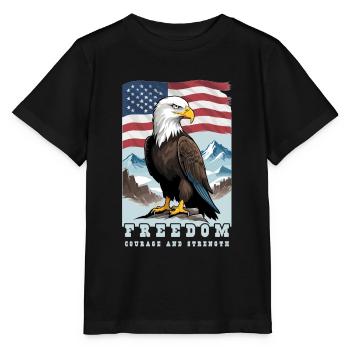 Bald eagle - Stanley/Stella MINI CREATOR Kids’ T-Shirt - black - Front - Mikhail (115cm)
