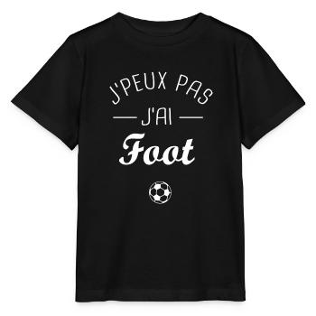 J'peux pas jai Foot football joueur de foot soccer - T-shirt bio MINI CREATOR Stanley/Stella Enfant - noir - Devant - Mikhail (115cm)