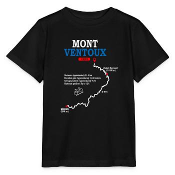 Vélo Mont Ventoux carte itinéraire Ventoux Bédoin - T-shirt bio MINI CREATOR Stanley/Stella Enfant - noir - Devant - Mikhail (115cm)