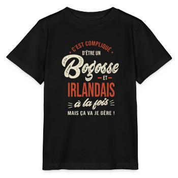 Irlandais Bogosse Cadeau Irlande - T-shirt bio MINI CREATOR Stanley/Stella Enfant - noir - Devant - Mikhail (115cm)