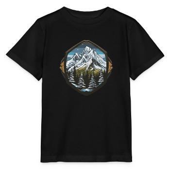 Alpen Eisberge Berg - Stanley/Stella Kinder T-Shirt MINI CREATOR  - Schwarz - Vorne - Mikhail (115cm)