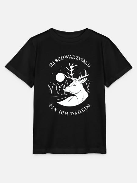 Schwarzwald Hirsch Mond - Stanley/Stella Kinder T-Shirt MINI CREATOR - Schwarz