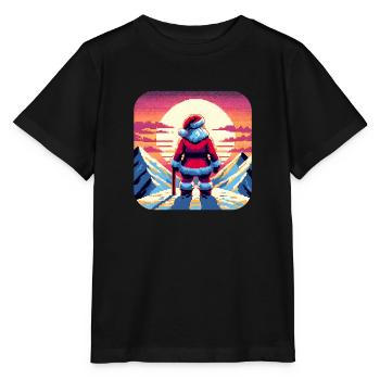 Père Noël sur la montagne - T-shirt bio MINI CREATOR Stanley/Stella Enfant - noir - Devant - Mikhail (115cm)