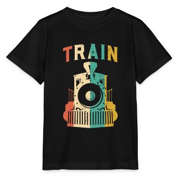 Train - Stanley/Stella MINI CREATOR Kids’ T-Shirt - black - Front - Mikhail (115cm)