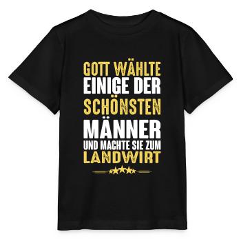 Landwirt - Landwirt - Stanley/Stella Kinder T-Shirt MINI CREATOR  - Schwarz - Vorne - Mikhail (115cm)