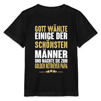 Golden Retriever Papa - Golden Retriever - Stanley/Stella Kinder T-Shirt MINI CREATOR  - Schwarz - Vorne - Mikhail (115cm)