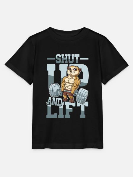 Shut Up and Lift - Stanley/Stella Kinder T-Shirt MINI CREATOR - Schwarz