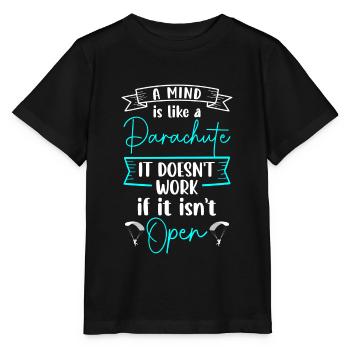 Paragliding Adrenaline Airplane Aviation - Stanley/Stella MINI CREATOR Kids’ T-Shirt - black - Front - Mikhail (115cm)