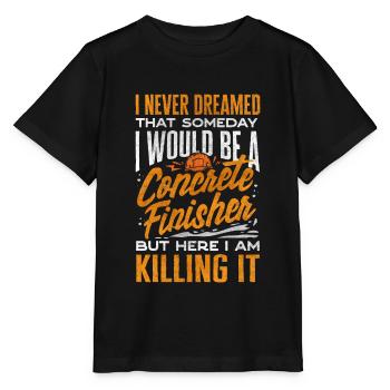 Concrete Finisher Concrete Mixer Quote - Stanley/Stella MINI CREATOR Kids’ T-Shirt - black - Front - Mikhail (115cm)