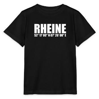 Rheine Koordinaten - Stanley/Stella Kinder T-Shirt MINI CREATOR  - Schwarz - Vorne - Mikhail (115cm)