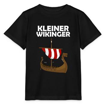 Kinder Wikinger Schiff kleiner Wikinger - Stanley/Stella Kinder T-Shirt MINI CREATOR  - Schwarz - Vorne - Mikhail (115cm)
