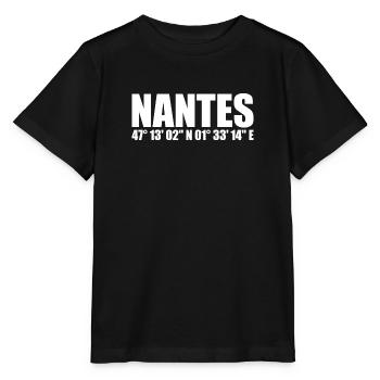 Nantes Koordinaten - Stanley/Stella Kinder T-Shirt MINI CREATOR  - Schwarz - Vorne - Mikhail (115cm)