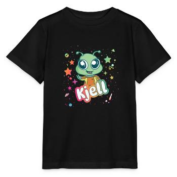 KJELL - Beau nom de garçon avec un extraterrestre mignon - T-shirt bio MINI CREATOR Stanley/Stella Enfant - noir - Devant - Mikhail (115cm)